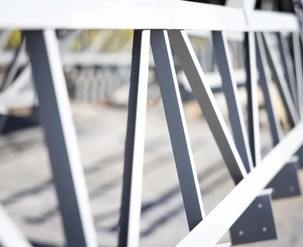 Up close shot of Metal Trusses