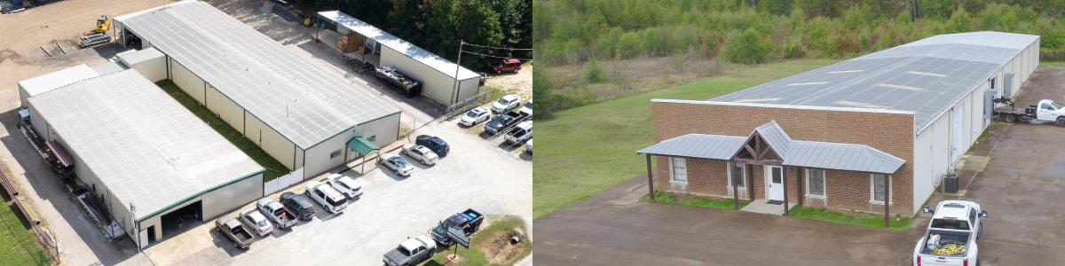 A collage of both Blue Steel Manufacturing locations